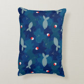 Boys Vissen blauw Accent Kussen (Achterkant (Verticaal))