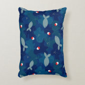 Boys Vissen blauw Accent Kussen (Voorkant(Verticaal))