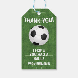 Boys Voetbal Sportsport Dank je wel, jullie kinder Cadeaulabel