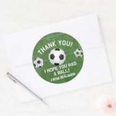 Boys Voetbal Sportsport Dank je wel, jullie kinder Ronde Sticker (Envelop)