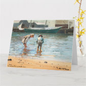 Boys Wading (1873) door Winslow Homer Kaart (Gele Bloem)