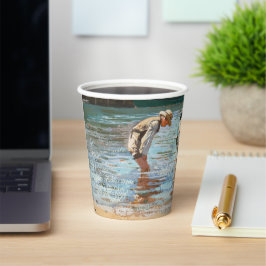 Boys Wading (1873) door Winslow Homer Papieren Bekers