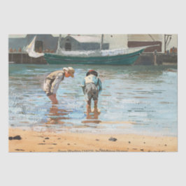 Boys Wading (1873) door Winslow Homer Tissuepapier