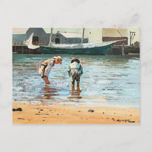 Boys Wading, beroemd kunstwerk van Winslow Homer  Briefkaart