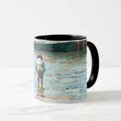 Boys Wading, beroemd kunstwerk van Winslow Homer, Mok (Voorkant rechts)