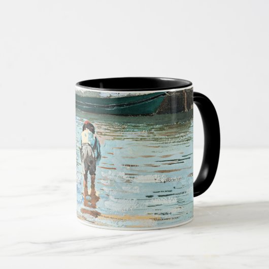 Boys Wading, beroemd kunstwerk van Winslow Homer, Mok (Voorkant rechts)