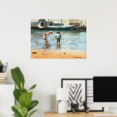 Boys Wading, beroemd kunstwerk van Winslow Homer Poster (Thuiskantoor)