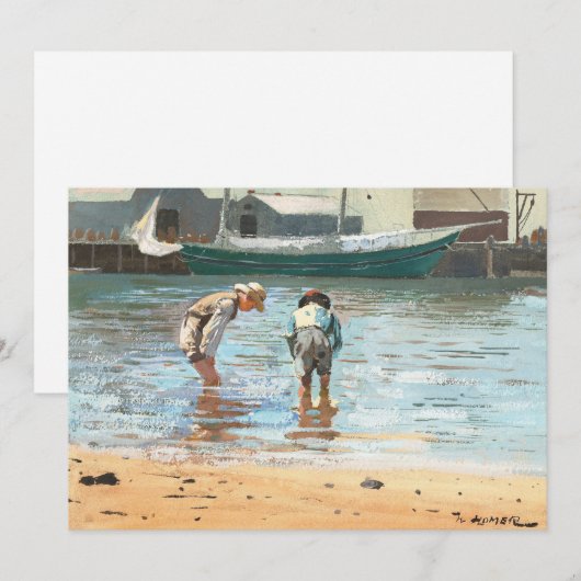 Boys Wading | Winslow Homer (Voorkant / Achterkant)