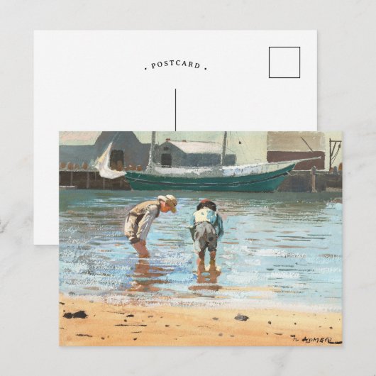 Boys Wading | Winslow Homer Briefkaart (Voorkant / Achterkant)