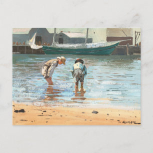 Boys Wading   Winslow Homer Briefkaart