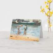 Boys Wading | Winslow Homer Kaart (Gele Bloem)