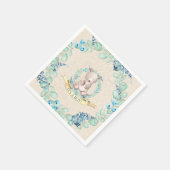 Boys Waterverf Floral Baby Baby shower Servet (Hoek)