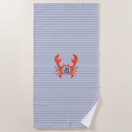 Boys Waterverf Krab Monogram T-shirt Strandlaken