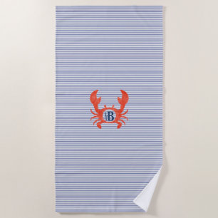 Boys Waterverf Krab Monogram T-shirt Strandlaken