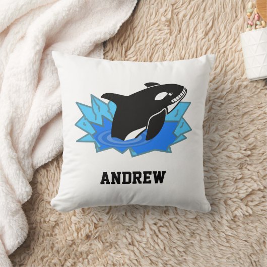 Boys White Blue en Black Cool Orca Kussen (Deken)