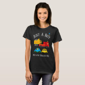 Boys Who Love Trucks & Cars T-shirt (Voorkant volledig)