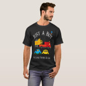 Boys Who Love Trucks & Cars T-shirt (Voorkant volledig)