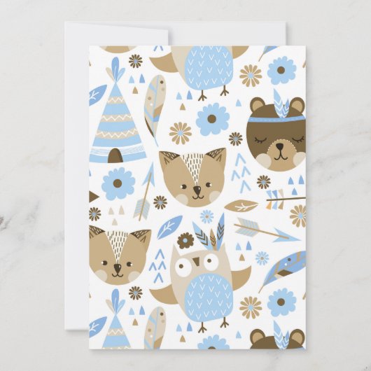 Boys Wild Een Baby shower Uitnodiging (Achterkant)