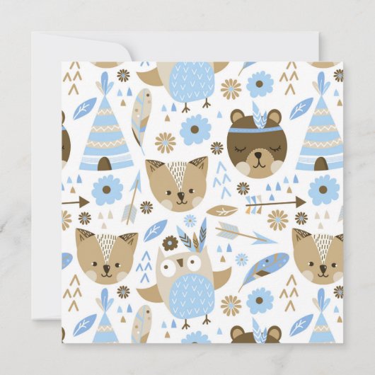 Boys Wild Een Baby shower Uitnodiging (Achterkant)