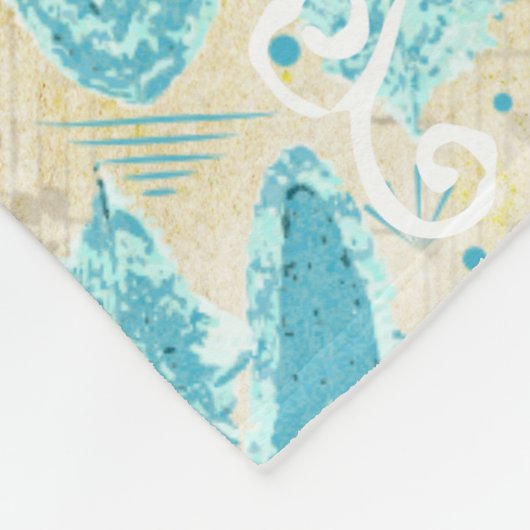 Boys Wild en Free Abstract Feather Pattern Fleece Deken (Hoek)