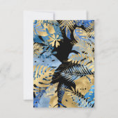 Boys Wild One 1e verjaardag Blue Black Safari Kaart (Achterkant)