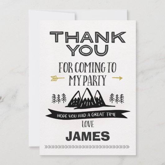 Boys Wild One Hartelijk dank Bedankkaart (Voorkant)