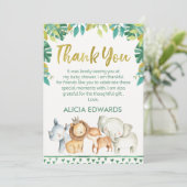 Boys Wild One Safari Baby shower Dank je wel Kaart (Staand voorkant)