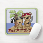 Boys Will Be Boys Lil Pirate Beren Mousepad Muismat (Met muis)