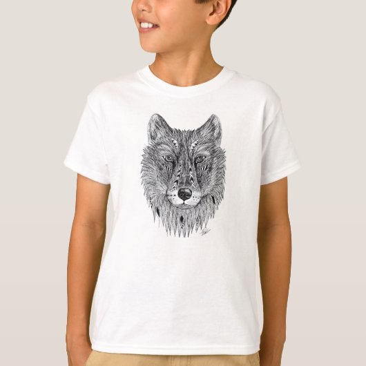Boys wolf tee t-shirt (Voorkant)