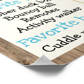 Boys woodland 1st Birthday Milestone Poster (Hoek)