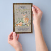 Boys Woodland Animals Forest Baby shower Invita Flyer (Hand)