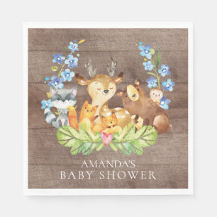 Boys Woodland Baby shower papieren servetten