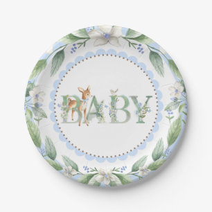 Boys Woodland Herten Baby shower Papier Borden Papieren Bordje