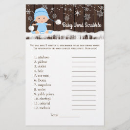 Boys Word Scramble Nursery Rhyme Baby shower Games