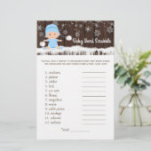 Boys Word Scramble Nursery Rhyme Baby shower Games (Staand voorkant)