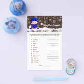 Boys Word Scramble Nursery Rhyme Baby shower Games Flyer (Enkel)