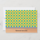 Boys Yellow Blue Skating Schaats Party Invitation Kaart (Achterkant)