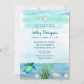 Boys Zee Turtle Baby shower Invitation Kaart (Voorkant)