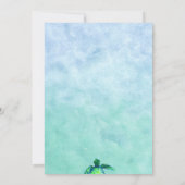 Boys Zee Turtle Baby shower Invitation Kaart (Achterkant)