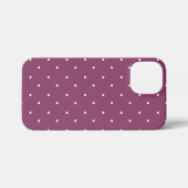 Boysenberry en witte Polka Dots Telefoon Cases iPhone Hoesje (Achterkant horizontaal)