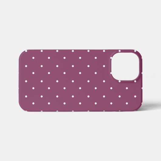 Boysenberry en witte Polka Dots Telefoon Cases iPhone Hoesje (Achterkant horizontaal)