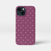 Boysenberry en witte Polka Dots Telefoon Cases iPhone Hoesje (Achterkant)