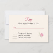 Boysenberry Floral RSVP Response Kaart (Voorkant)