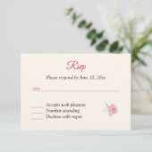 Boysenberry Floral RSVP Response Kaart (Staand voorkant)