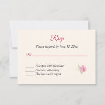 Boysenberry Floral RSVP Response Kaart