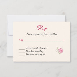 Boysenberry Floral RSVP Response Kaart