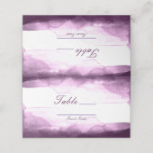 Boysenberry Paarse Waterverf Tafelnummer Zitplaats Plaatskaartje (Buitenkant ongevouwen)