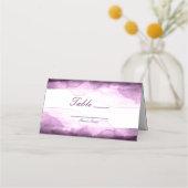 Boysenberry Paarse Waterverf Tafelnummer Zitplaats Plaatskaartje (Voorkant)