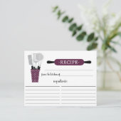 Boysenberry Rolling Pin Kitchen Tools Recipcard Briefkaart (Staand voorkant)