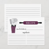 Boysenberry Rolling Pin Kitchen Tools Recipcard Briefkaart (Voorkant / Achterkant)